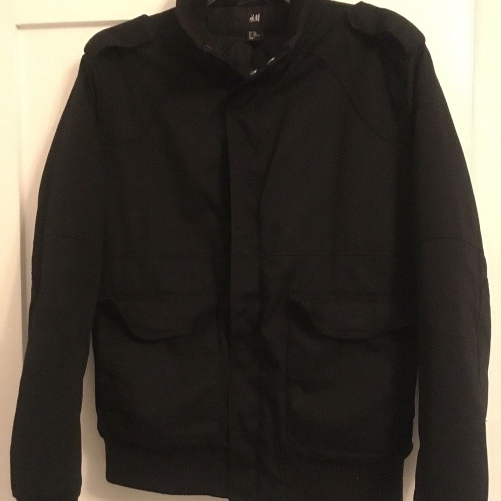 Men’s H&M 36Reg Military Field Jacket -Black Small